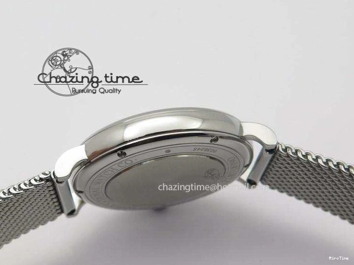 MIROTIME 0130 Portofino SCHAFFHAUSEN SS MKF 1:1 Best Edition White Dial On Mesh Bracelet A TravelReady 7341